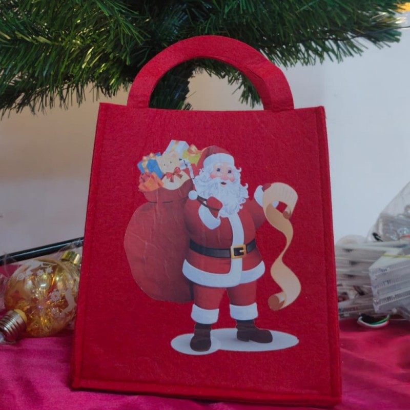 Christmas Treat Bag with Santa Picture